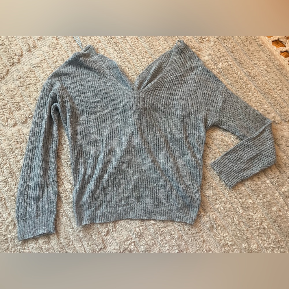 Moon & Madison Textured Knit in Soft Blue